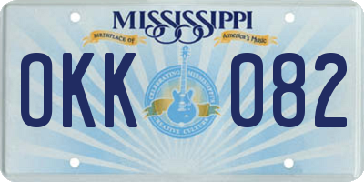 MS license plate OKK082