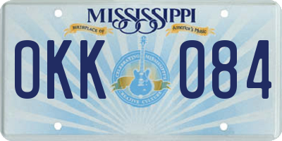 MS license plate OKK084