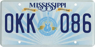 MS license plate OKK086