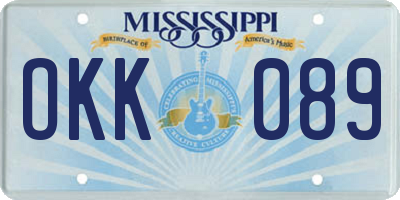 MS license plate OKK089