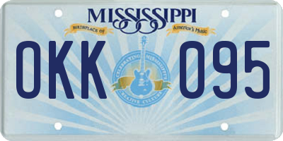 MS license plate OKK095