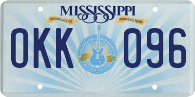 MS license plate OKK096