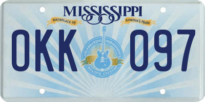 MS license plate OKK097