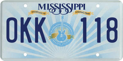 MS license plate OKK118
