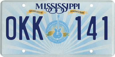 MS license plate OKK141