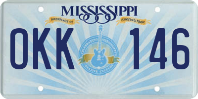 MS license plate OKK146