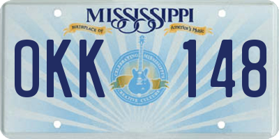 MS license plate OKK148