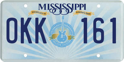 MS license plate OKK161