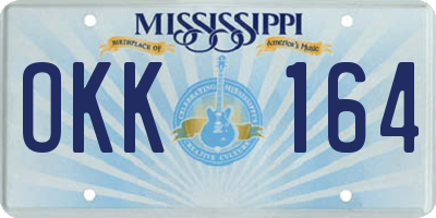 MS license plate OKK164