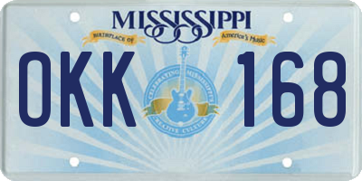 MS license plate OKK168