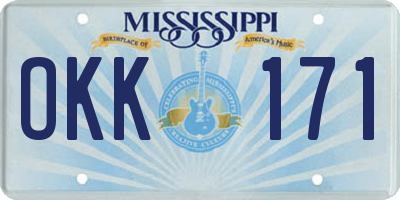 MS license plate OKK171