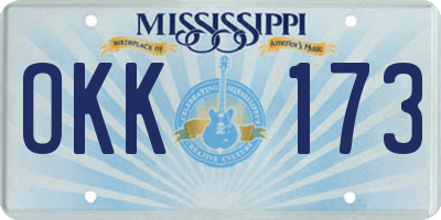 MS license plate OKK173