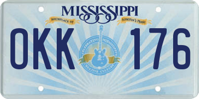 MS license plate OKK176