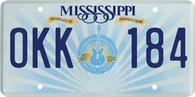 MS license plate OKK184