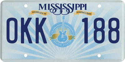 MS license plate OKK188