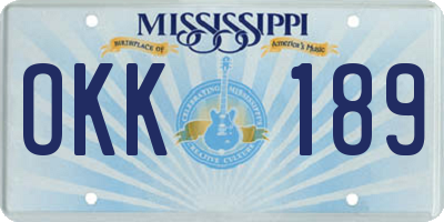 MS license plate OKK189