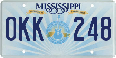 MS license plate OKK248