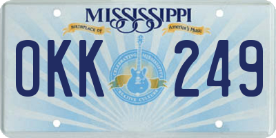 MS license plate OKK249