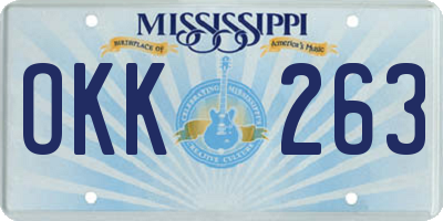 MS license plate OKK263
