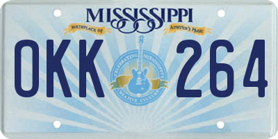 MS license plate OKK264