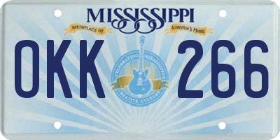 MS license plate OKK266