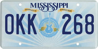 MS license plate OKK268