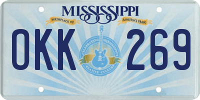 MS license plate OKK269