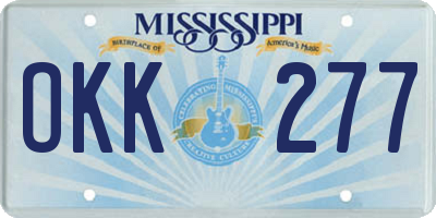 MS license plate OKK277
