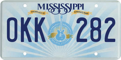 MS license plate OKK282