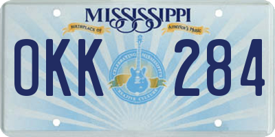 MS license plate OKK284