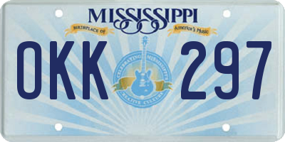 MS license plate OKK297