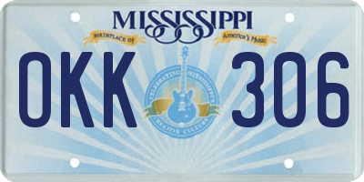 MS license plate OKK306