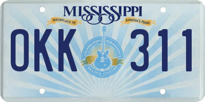 MS license plate OKK311