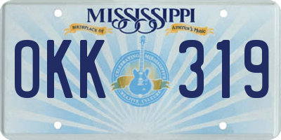 MS license plate OKK319