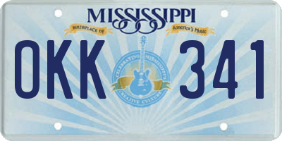 MS license plate OKK341