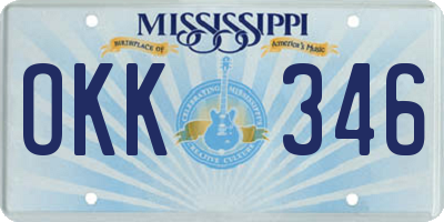 MS license plate OKK346