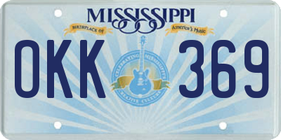 MS license plate OKK369