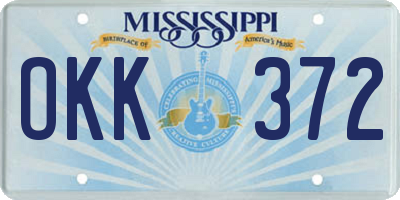 MS license plate OKK372