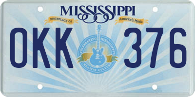 MS license plate OKK376