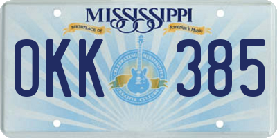 MS license plate OKK385