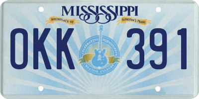 MS license plate OKK391