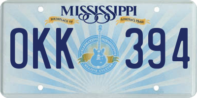 MS license plate OKK394