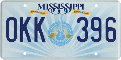 MS license plate OKK396