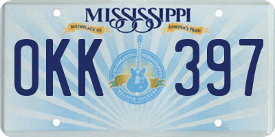 MS license plate OKK397