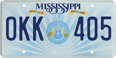 MS license plate OKK405