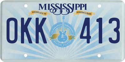 MS license plate OKK413