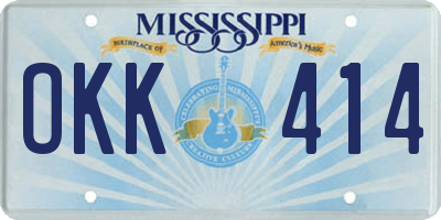 MS license plate OKK414