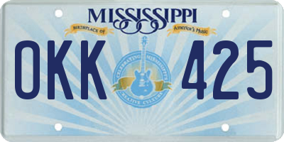 MS license plate OKK425