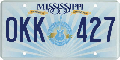 MS license plate OKK427