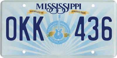 MS license plate OKK436